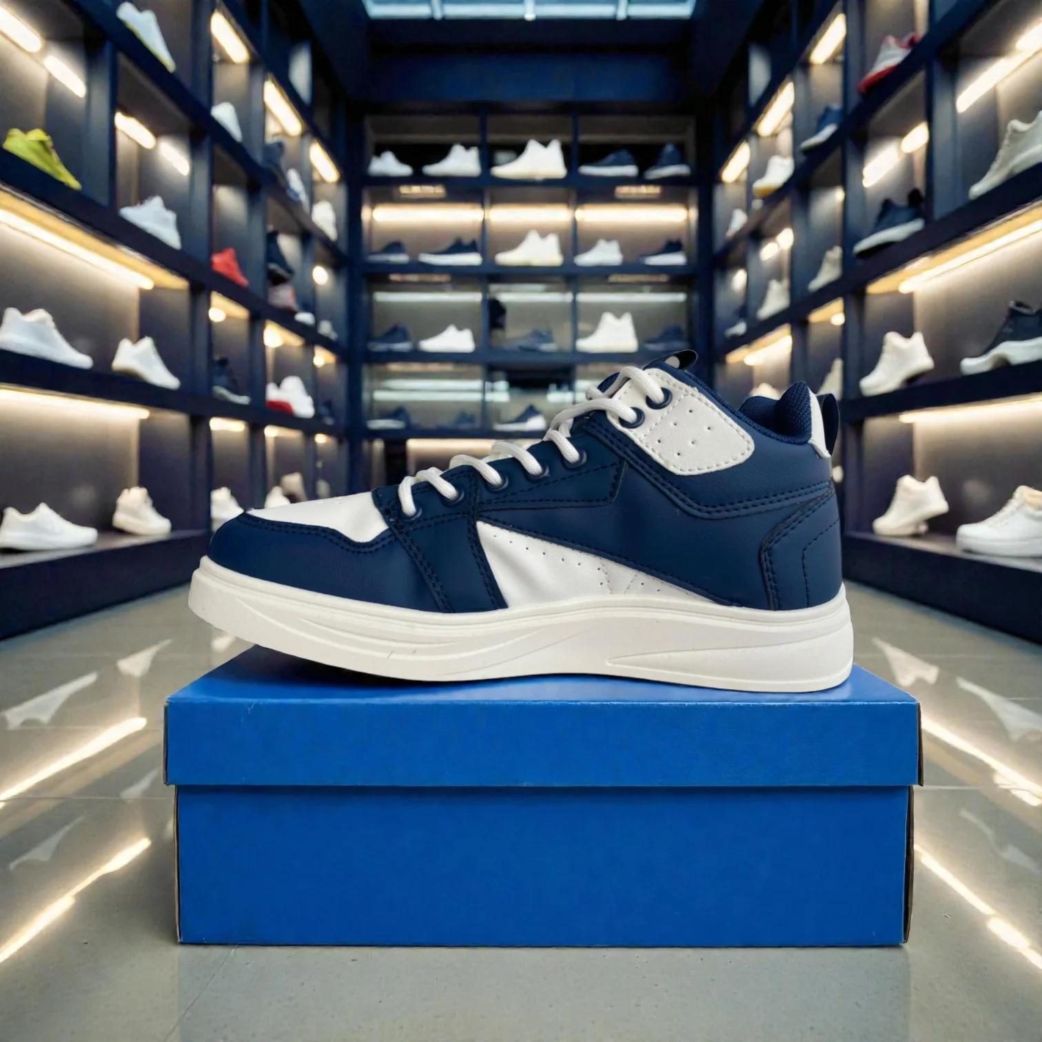 102 Navy Men’s Comfort Sneakers – Casual Walking Shoes - Image 3