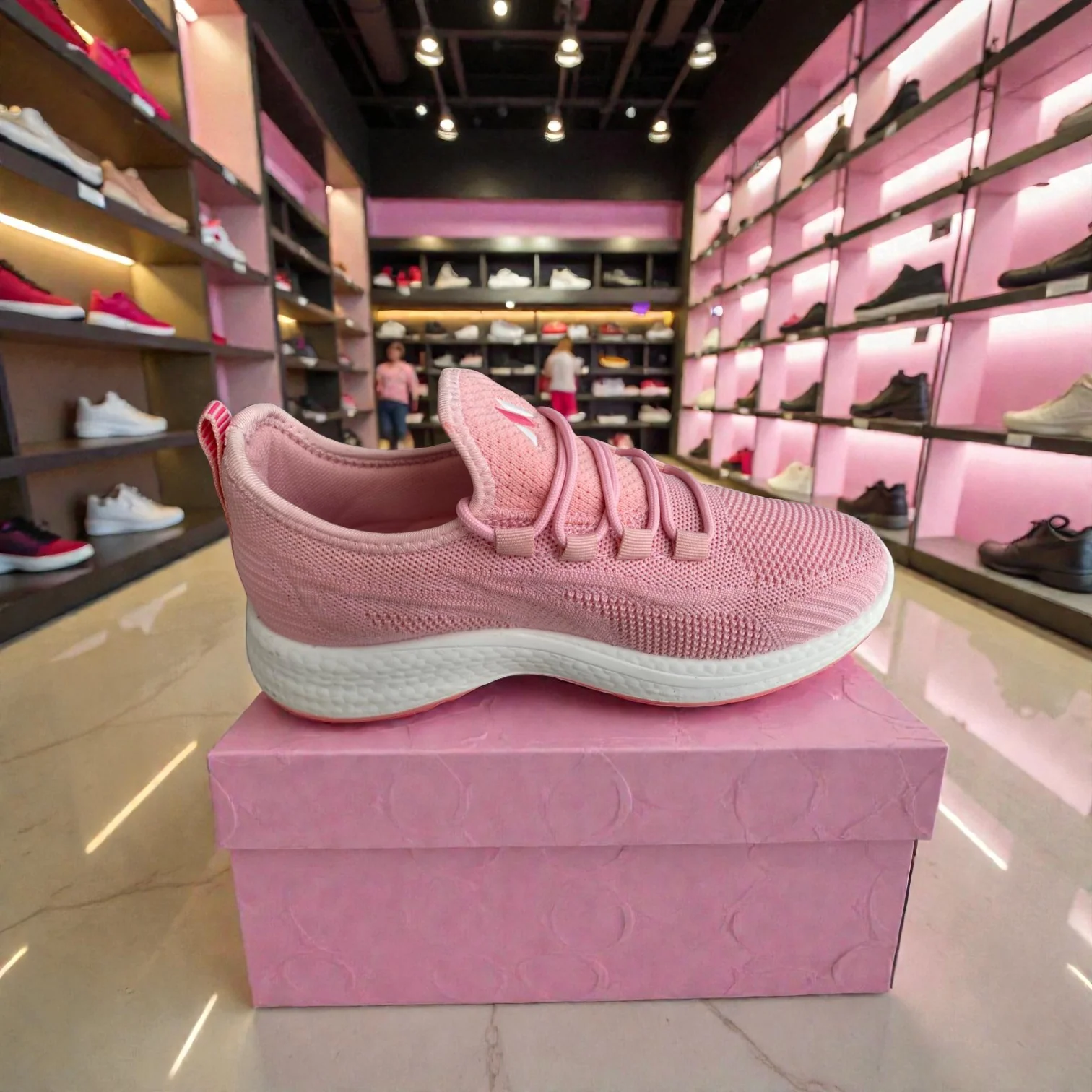 003 Pink Ladies Comfort Sneakers – Lightweight Walking Shoes for Daily Use - Image 4
