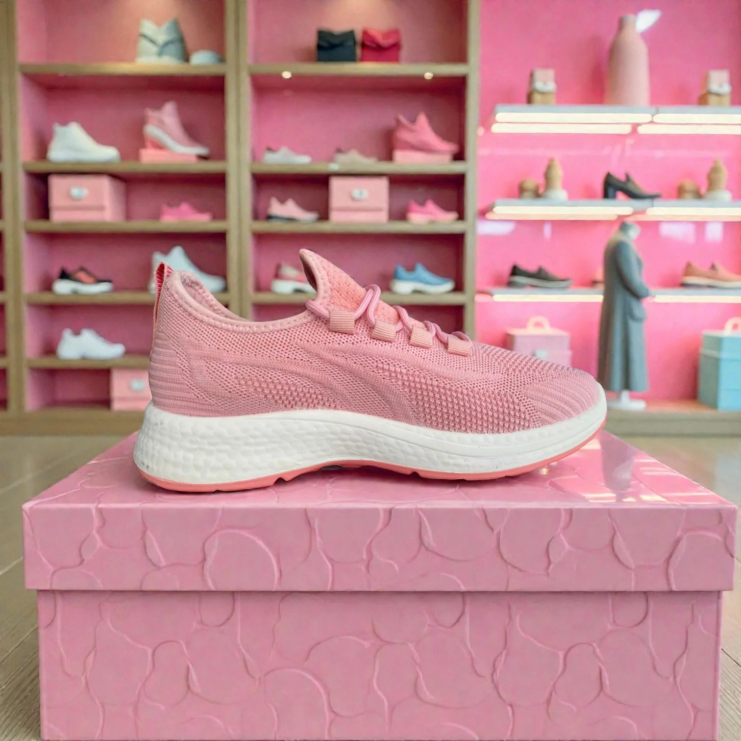 003 Pink Ladies Comfort Sneakers – Lightweight Walking Shoes for Daily Use - Image 5