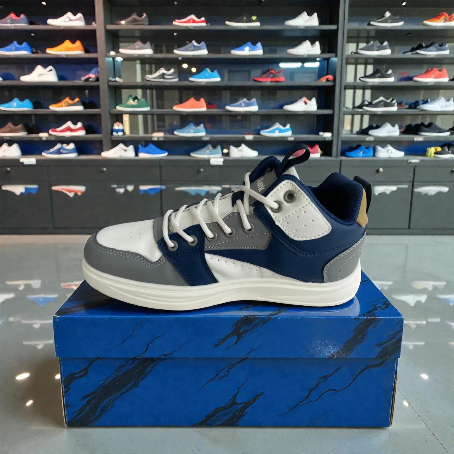 102 Gray Men’s Comfort Sneakers – Casual Walking Shoes - Image 3