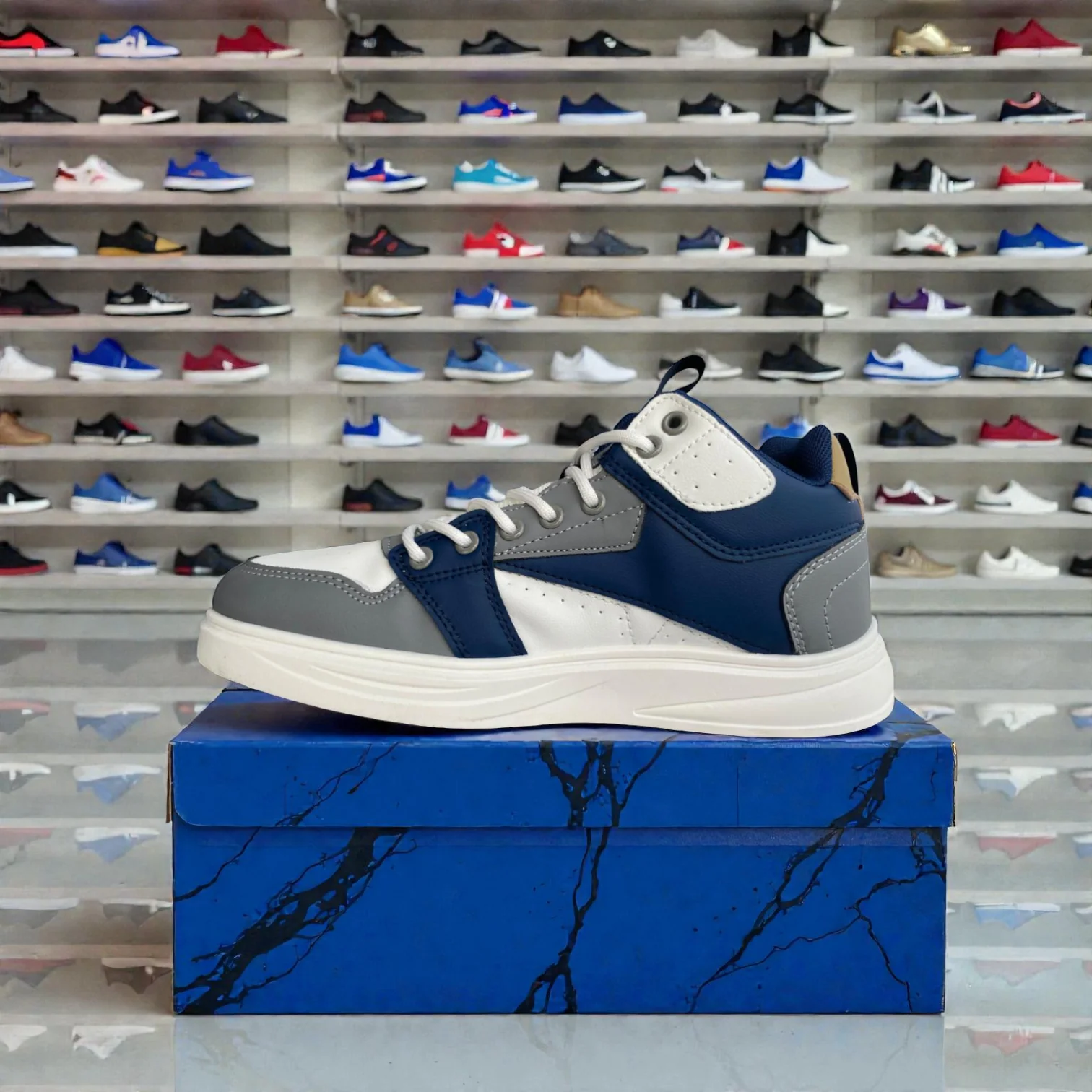 102 Gray Men’s Comfort Sneakers – Casual Walking Shoes - Image 4