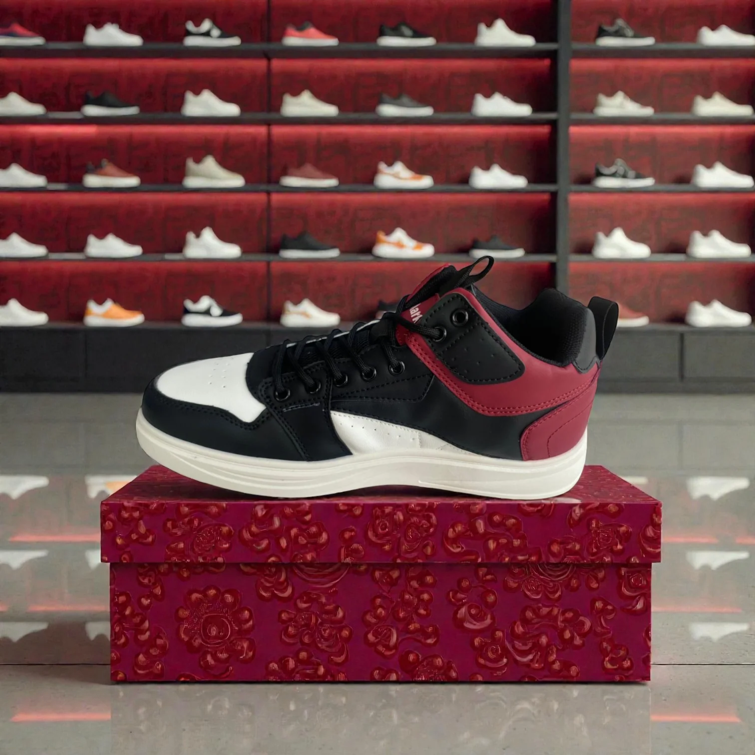 102 Red Men’s Comfort Sneakers – Casual Walking Shoes - Image 3