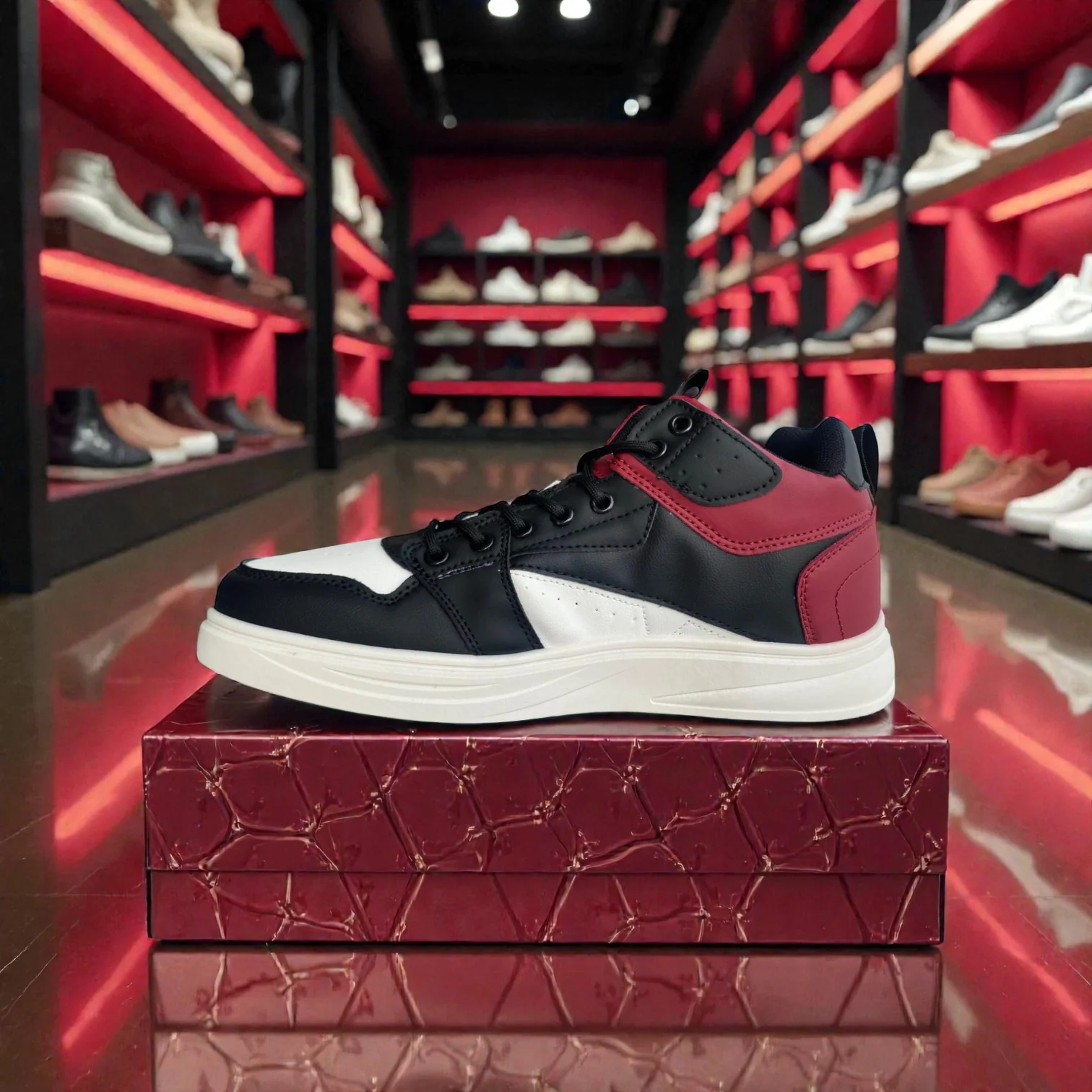 102 Red Men’s Comfort Sneakers – Casual Walking Shoes - Image 5