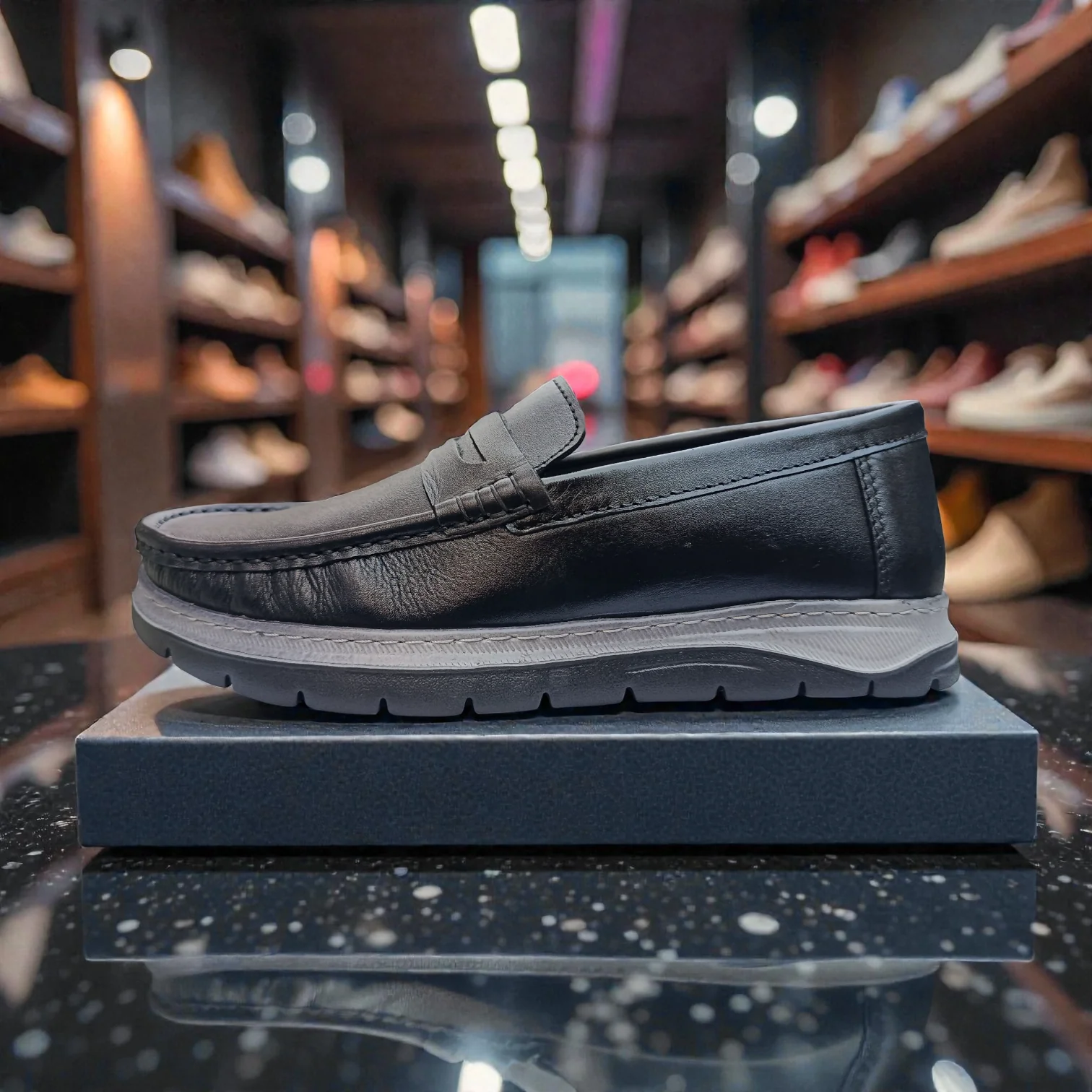 105 Black Men’s Loafers | মেডিকেটেড কমফোর্ট ইনসোল - Image 3