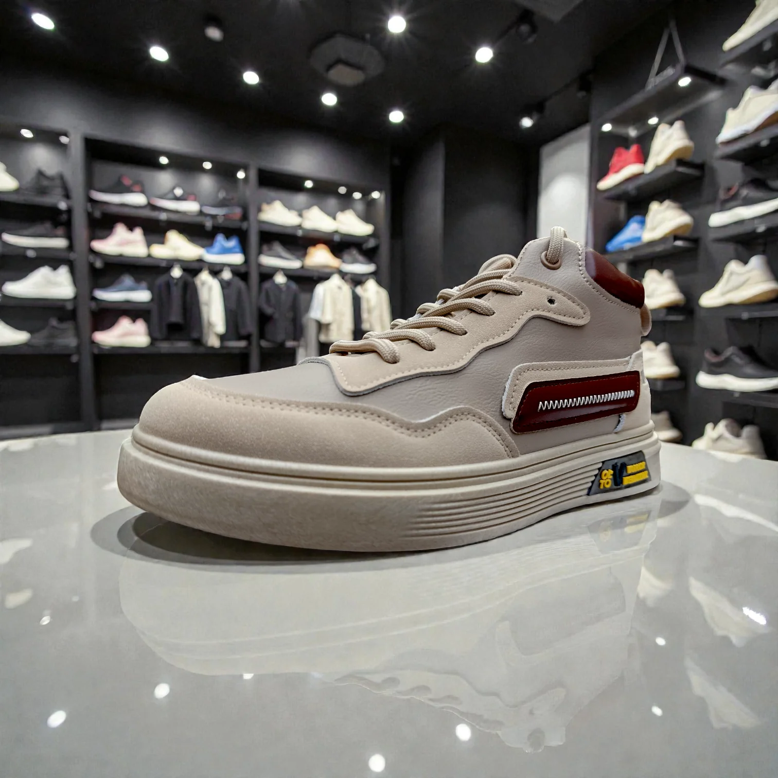 319 Cream Brown Men’s Comfort Sneakers – Casual Walking Shoes - Image 5