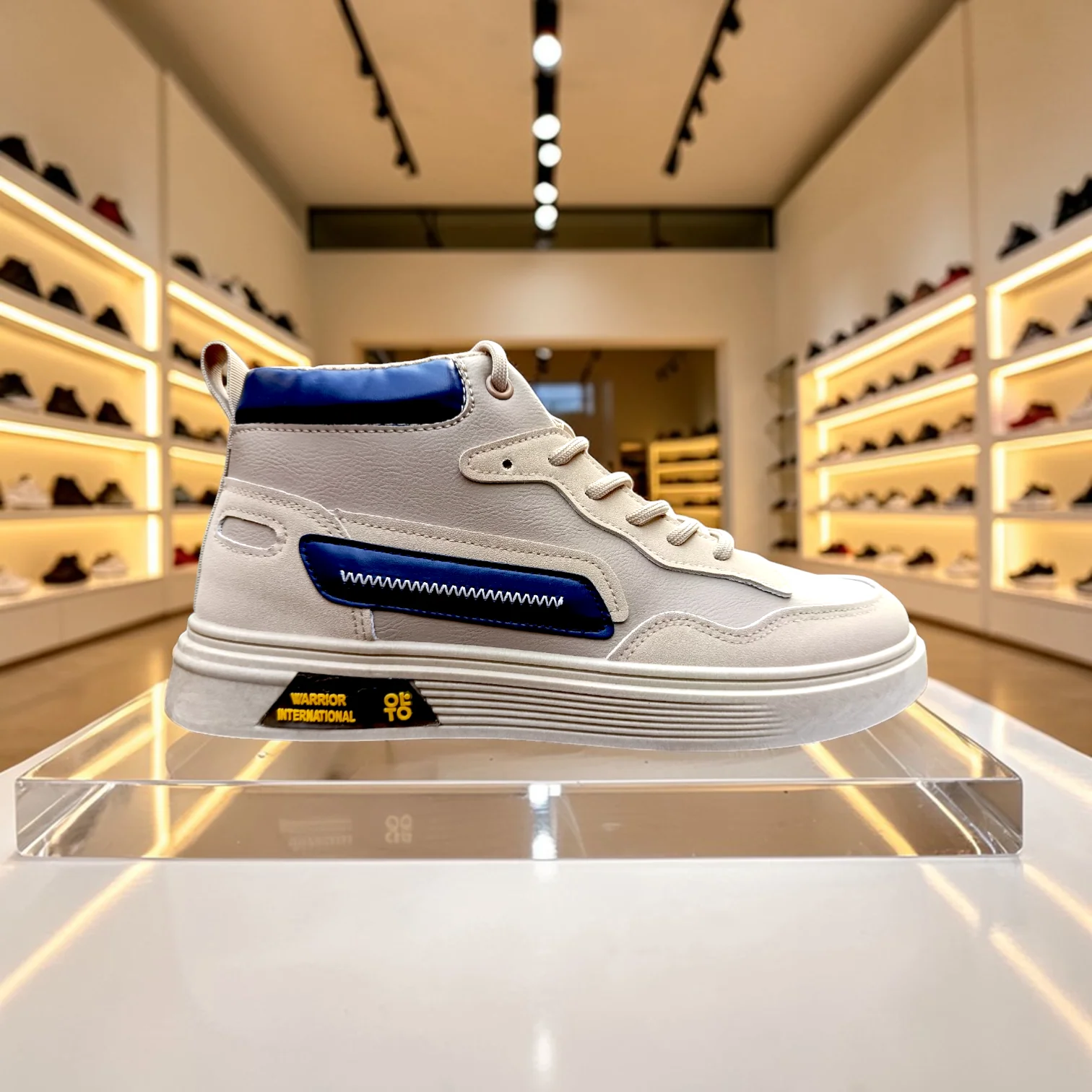 319 Cream Blue Men’s Comfort Sneakers – Casual Walking Shoes - Image 3