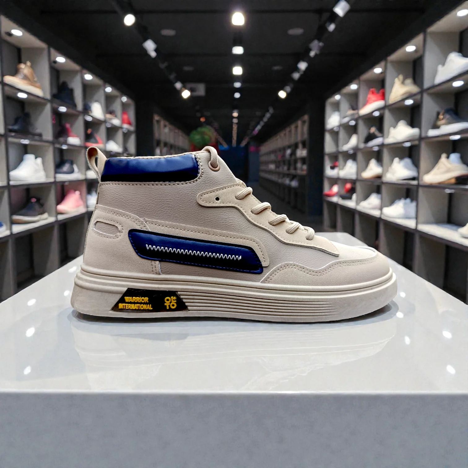 319 Cream Blue Men’s Comfort Sneakers – Casual Walking Shoes - Image 4