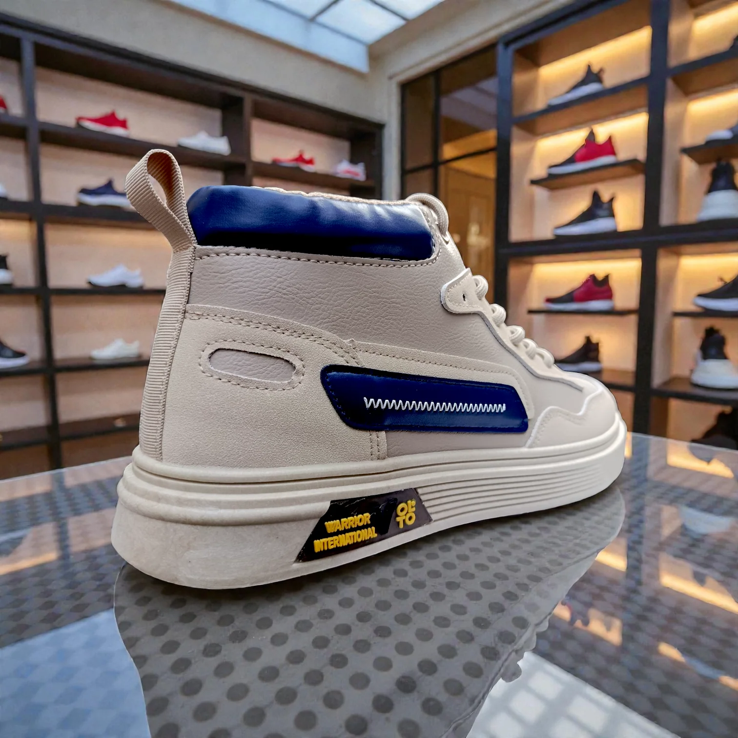 319 Cream Blue Men’s Comfort Sneakers – Casual Walking Shoes - Image 8