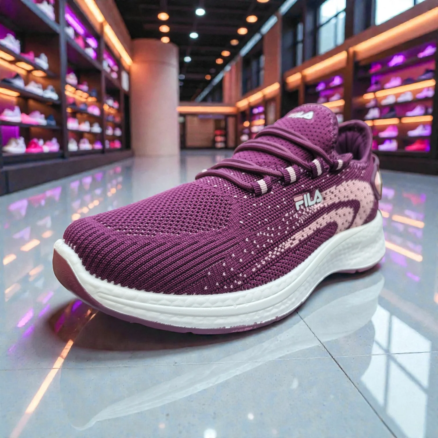 Purple Fila Women's Sneakers – Running Casual Walking Shoe - Image 3