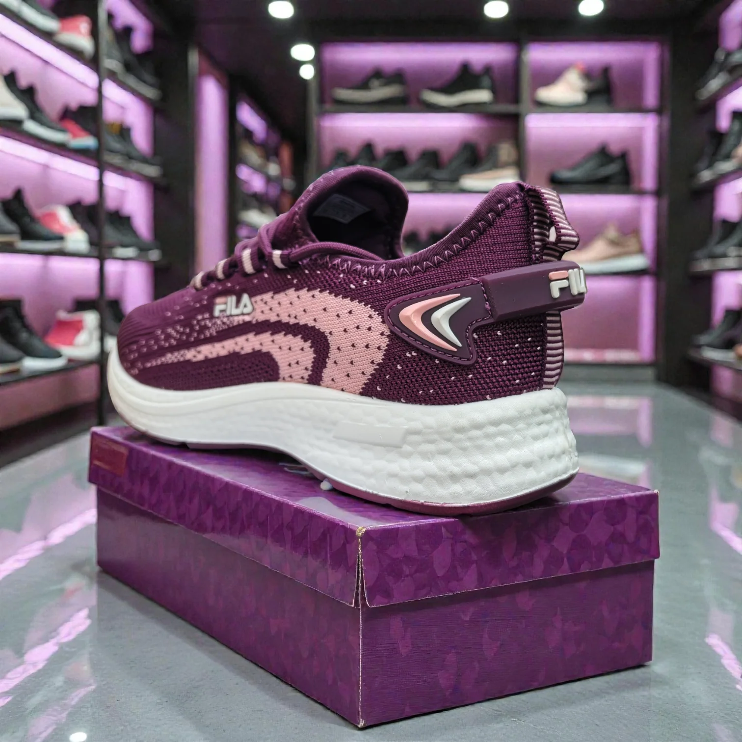 Purple Fila Women's Sneakers – Running Casual Walking Shoe - Image 4