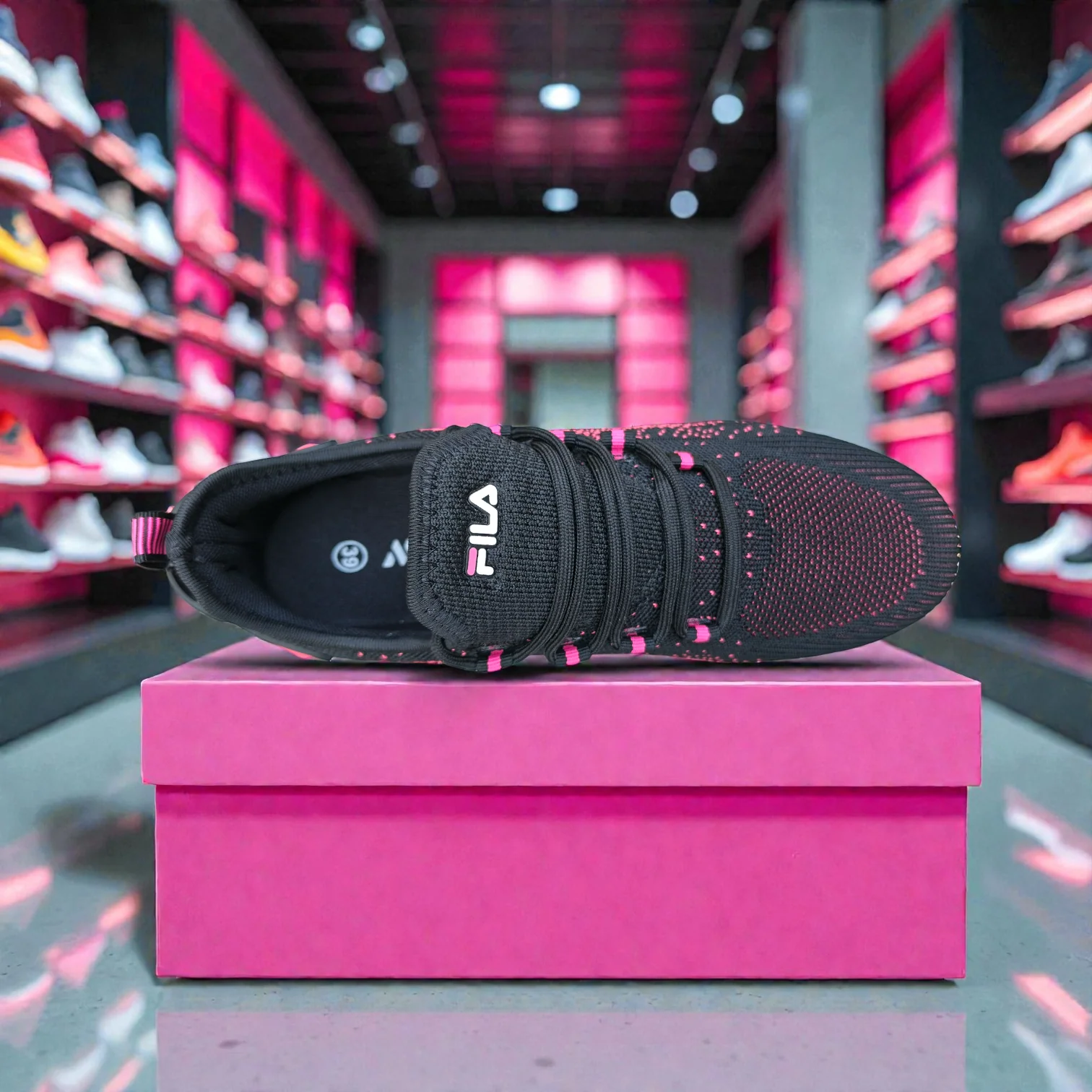 Black Fila  Women's Sneakers – Running Casual Walking Shoe - Image 5