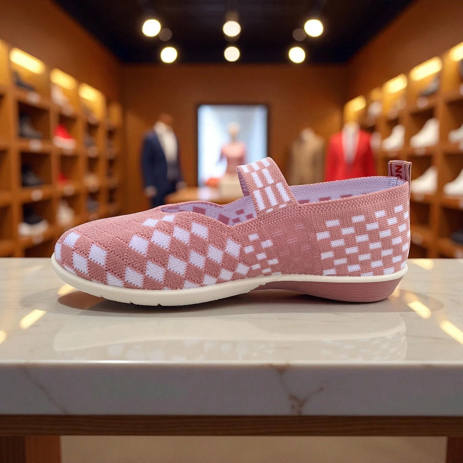 413 - Pink Weave Charm Loafer - Image 6