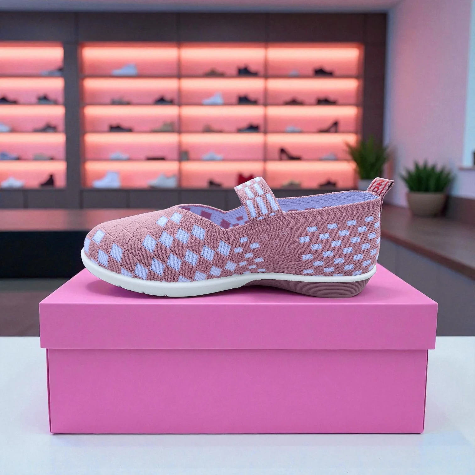 413 - Pink Weave Charm Loafer - Image 7