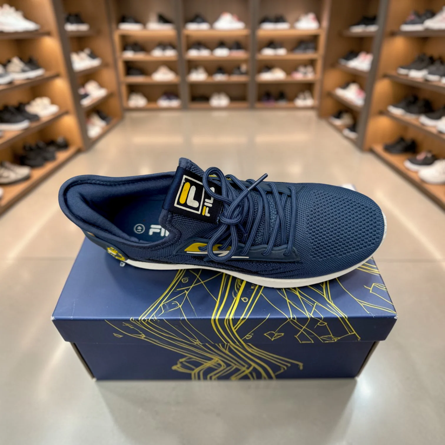 Fila Dark Blue বাইক,রানিং,জিম,ট্যুর ,ট্রাবেল,জগিং,অফিস,ক্যাজুয়াল,ক্যাম্পাস স্নিকার্স - Image 12