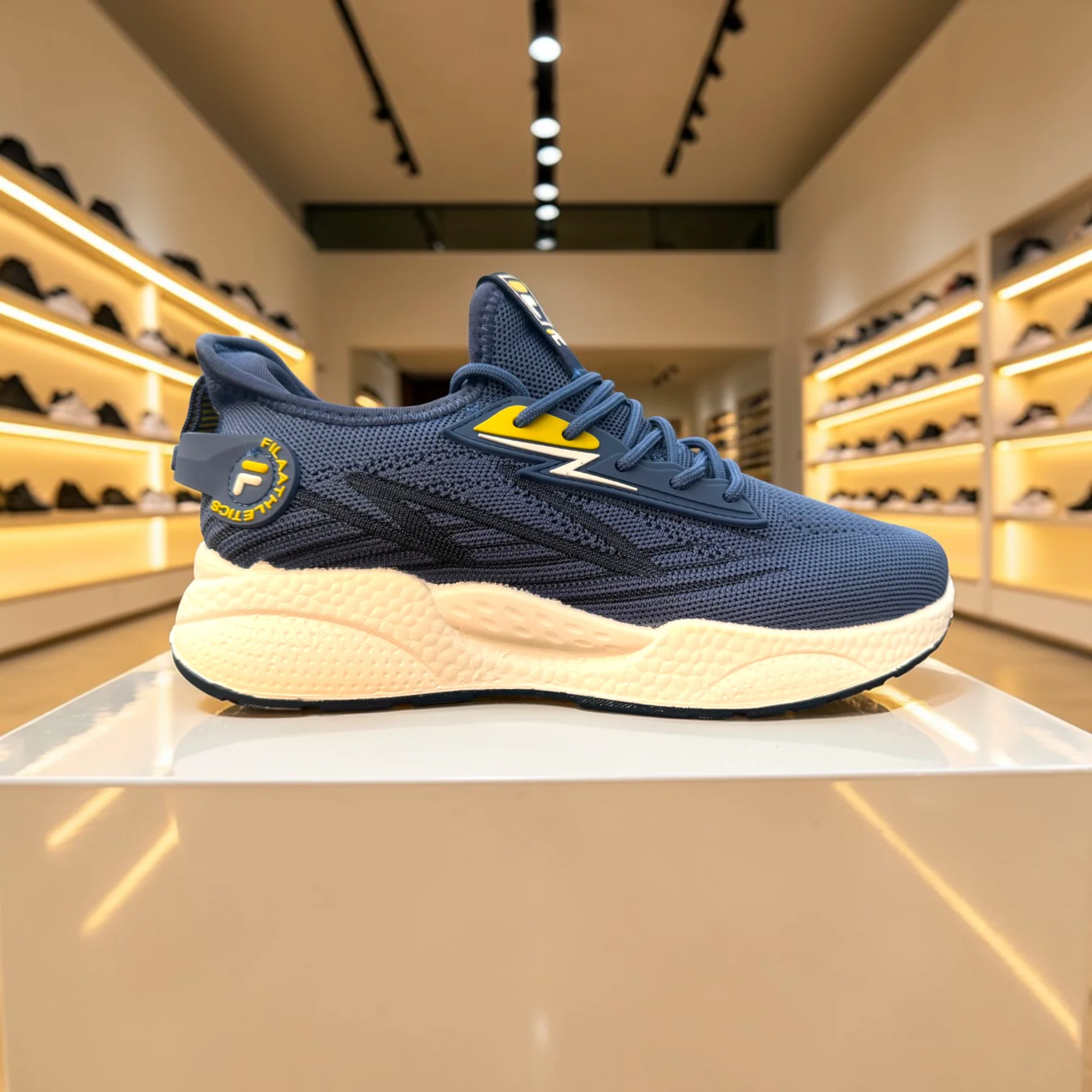 Fila Dark Blue বাইক,রানিং,জিম,ট্যুর ,ট্রাবেল,জগিং,অফিস,ক্যাজুয়াল,ক্যাম্পাস স্নিকার্স - Image 3